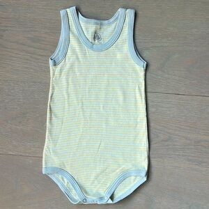 Petit Bateau organic cotton striped Babygrow size 12 months
